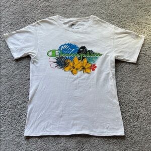 Champion White Tee with Vibrant Graphic